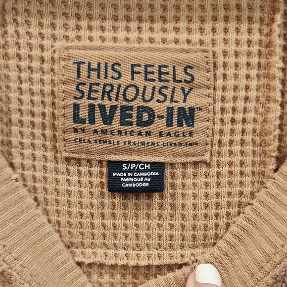 American Eagle Outfitters Tan Crew Neck Sweater Cozy Knit - Picture 3 of 10